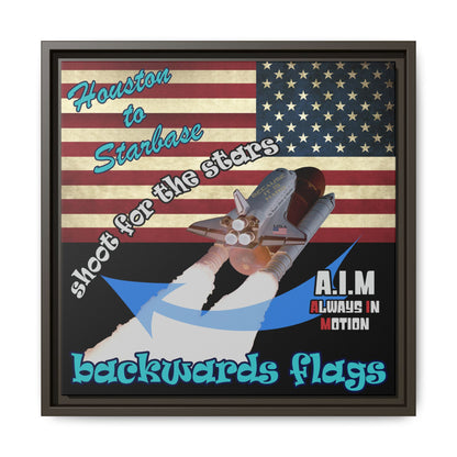 shoot for the stars - framed canvas art (black)