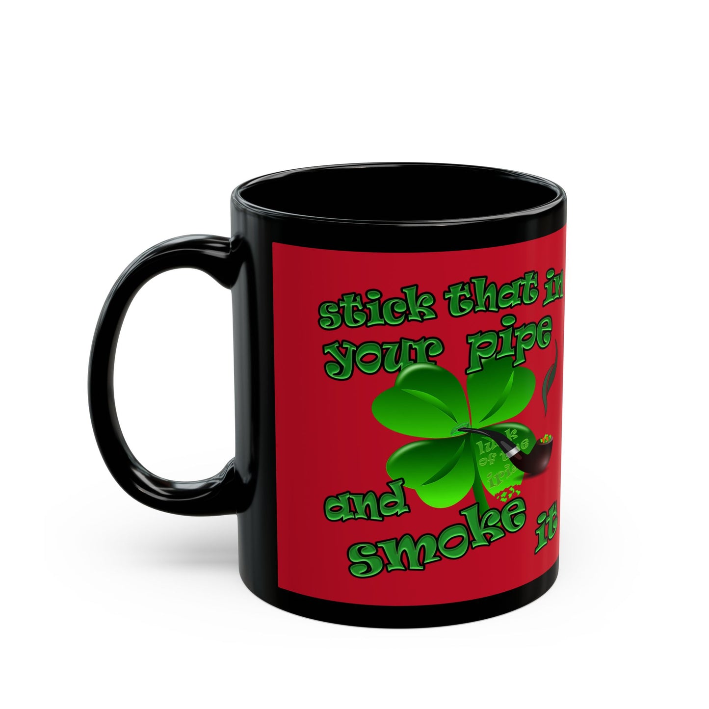 celtics logo - Black Mug (dark red)