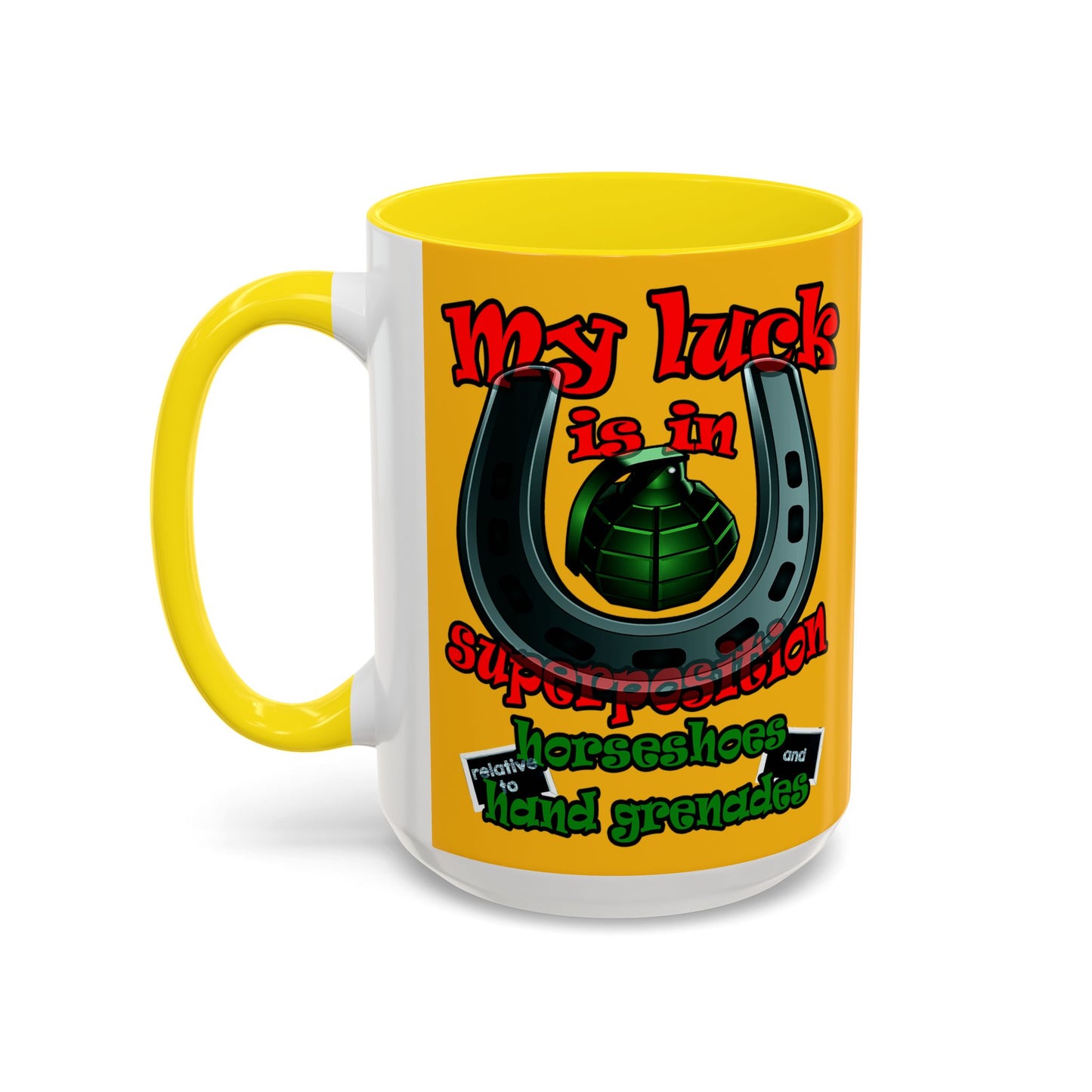 my luck - Accent Mug (yellow)
