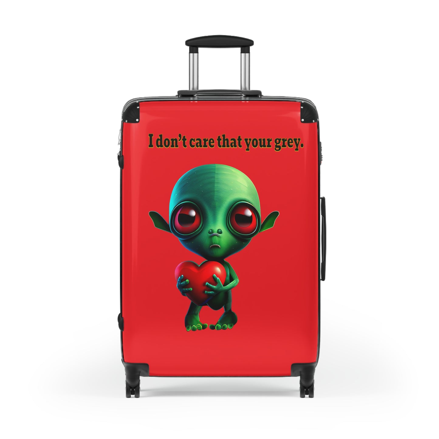 I don't care that your grey - Suitcase (red)