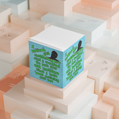 noticed you noticing - note cube (faded blue)