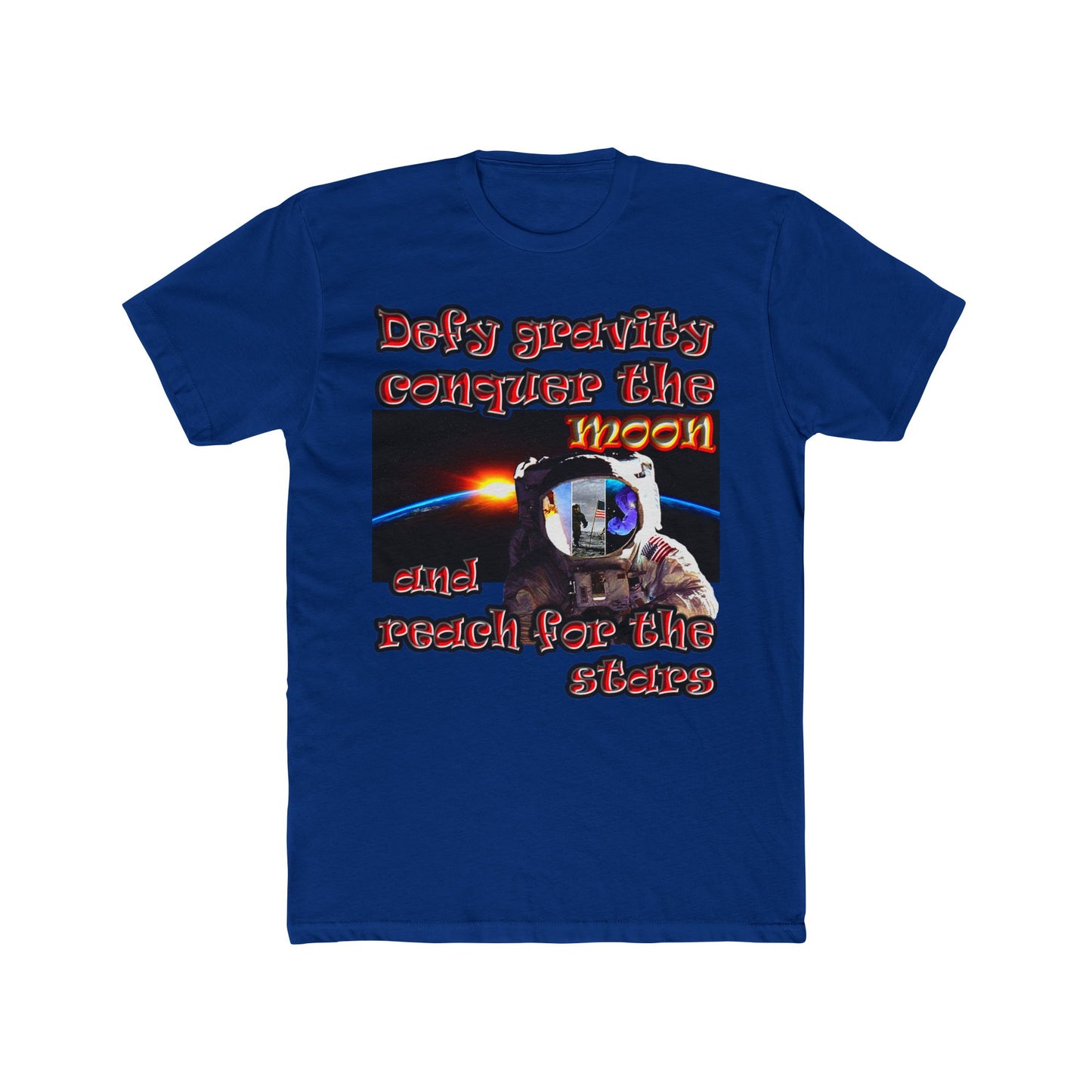defy conquer reach - Men's Cotton Crew Tee