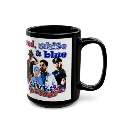 rw&b lives matter - Black Mug (white)