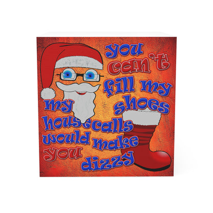 santa's shoes - note cube (burnt orange)