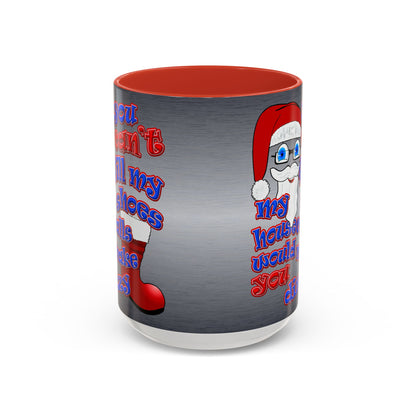 santa's shoes - Accent Mug (brushed nickel)