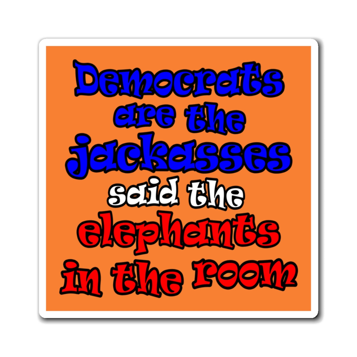 donkeys and elephants - Magnets - (crusta)