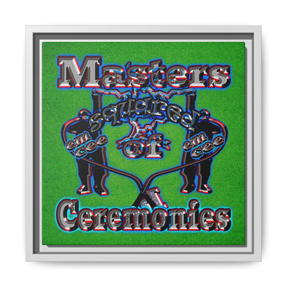 em cee squared - framed canvas art (green turf)