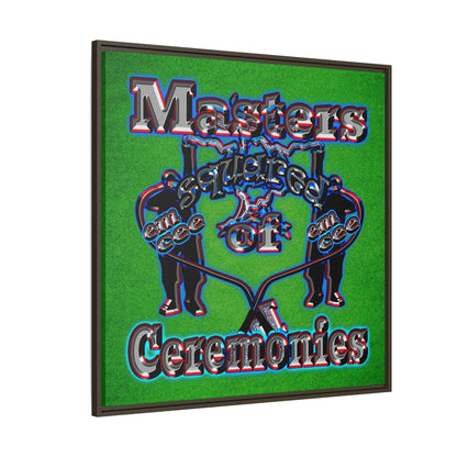 em cee squared - framed canvas art (green turf)