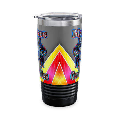em cee squared - Ringneck Tumbler, 20oz (rainbow split)