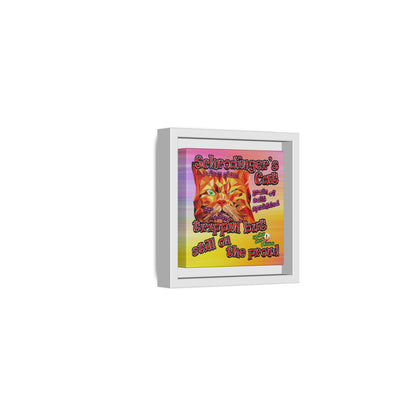schrodinger's cat - framed canvas art (color blur)