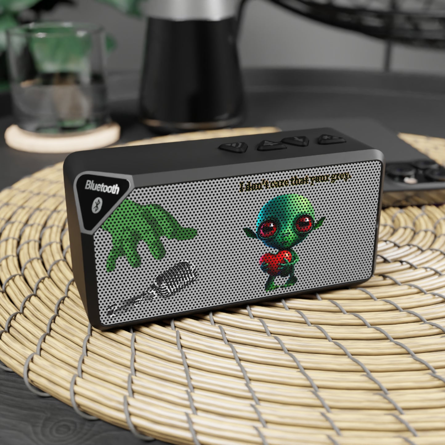 I don't care that your grey - Jabba Bluetooth Speaker (light grey)