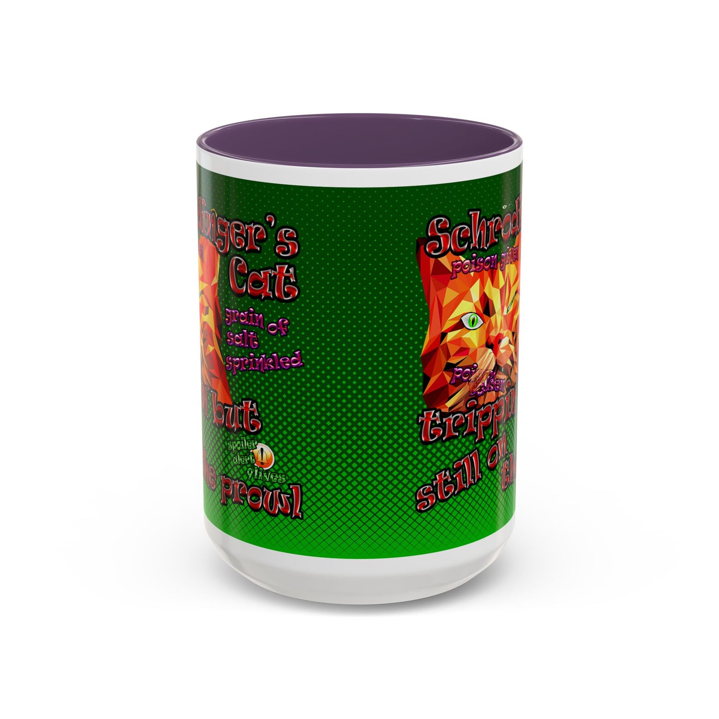 schrodinger's cat - Accent Mug (logo green)