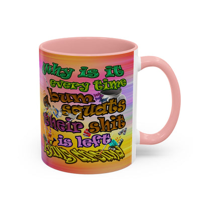 the bum's shit - Accent Mug (color blur)