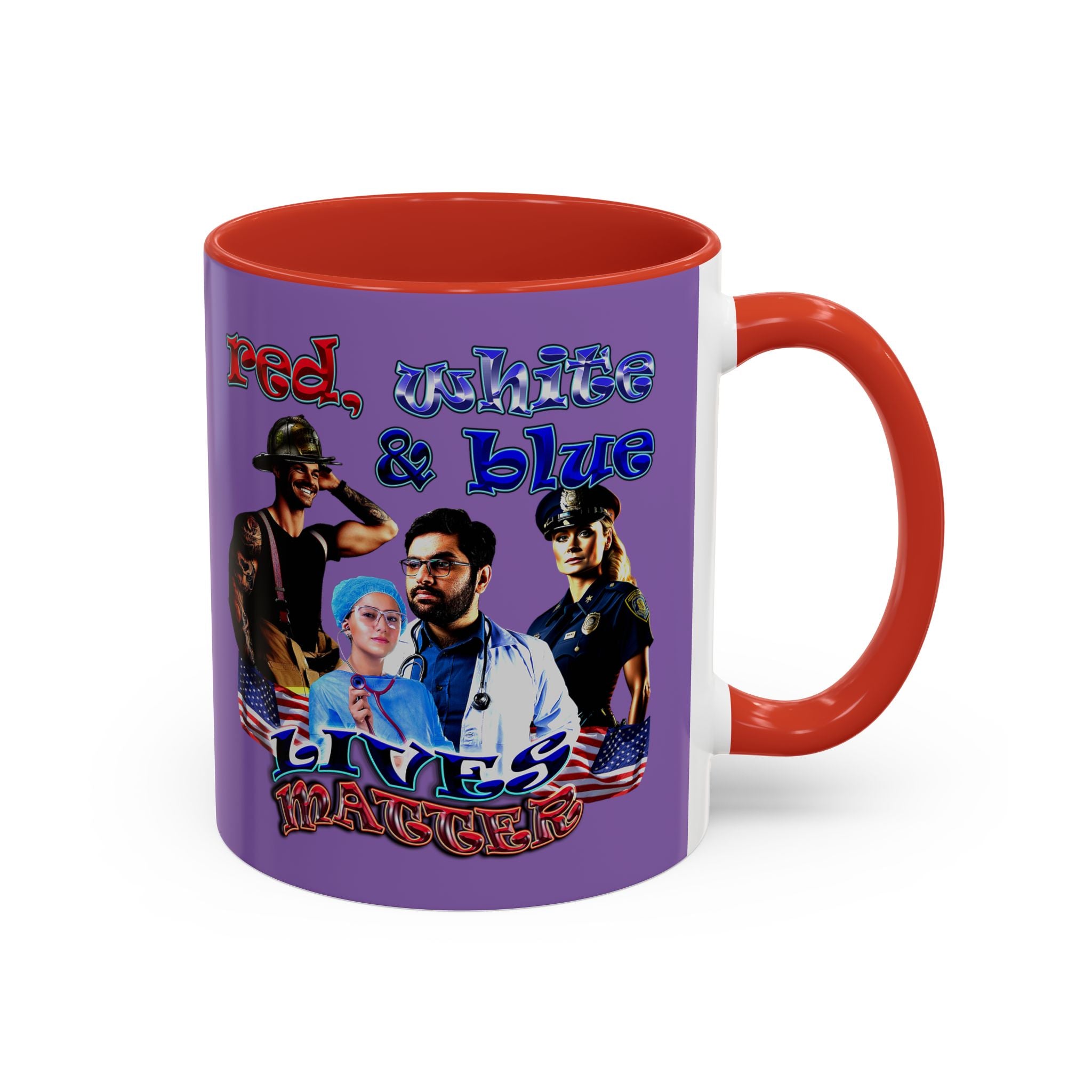 rw&b lives matter - Accent Mug (light purple)