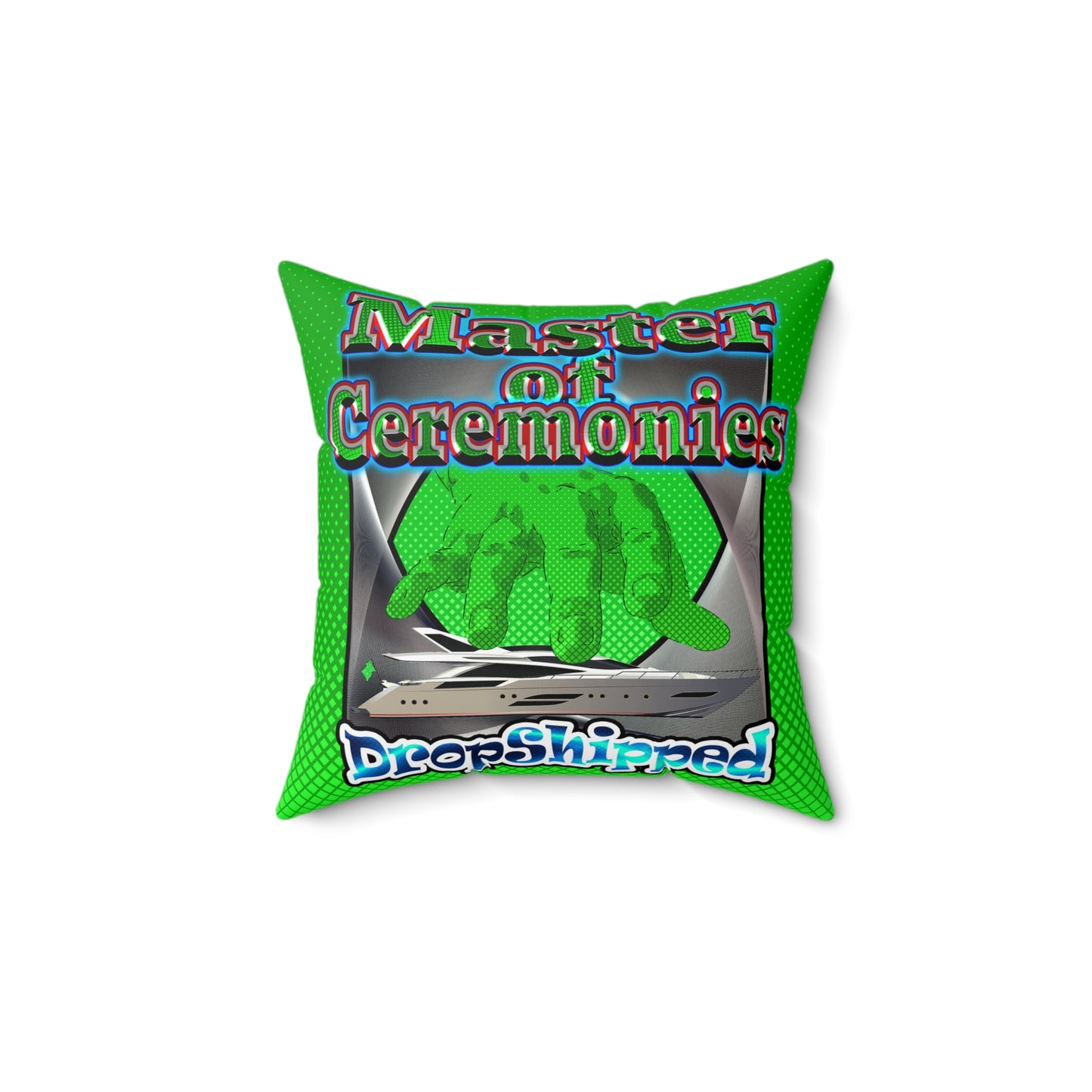 logo - Spun Polyester Square Pillow - (logo green)