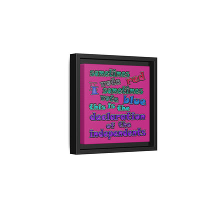 declaration of the independents - framed canvas art (pink)