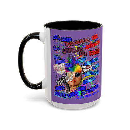 drop the beat - Accent Mug (light purple)