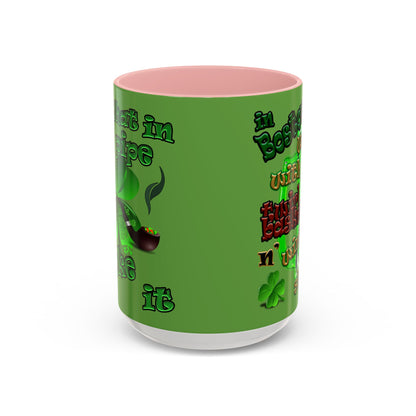 celtics logo - Accent Mug (green)