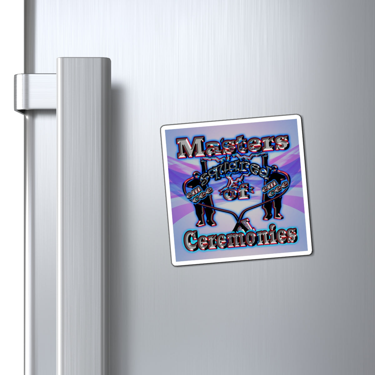 em cee squared - Magnets - (light blue-pink wave)