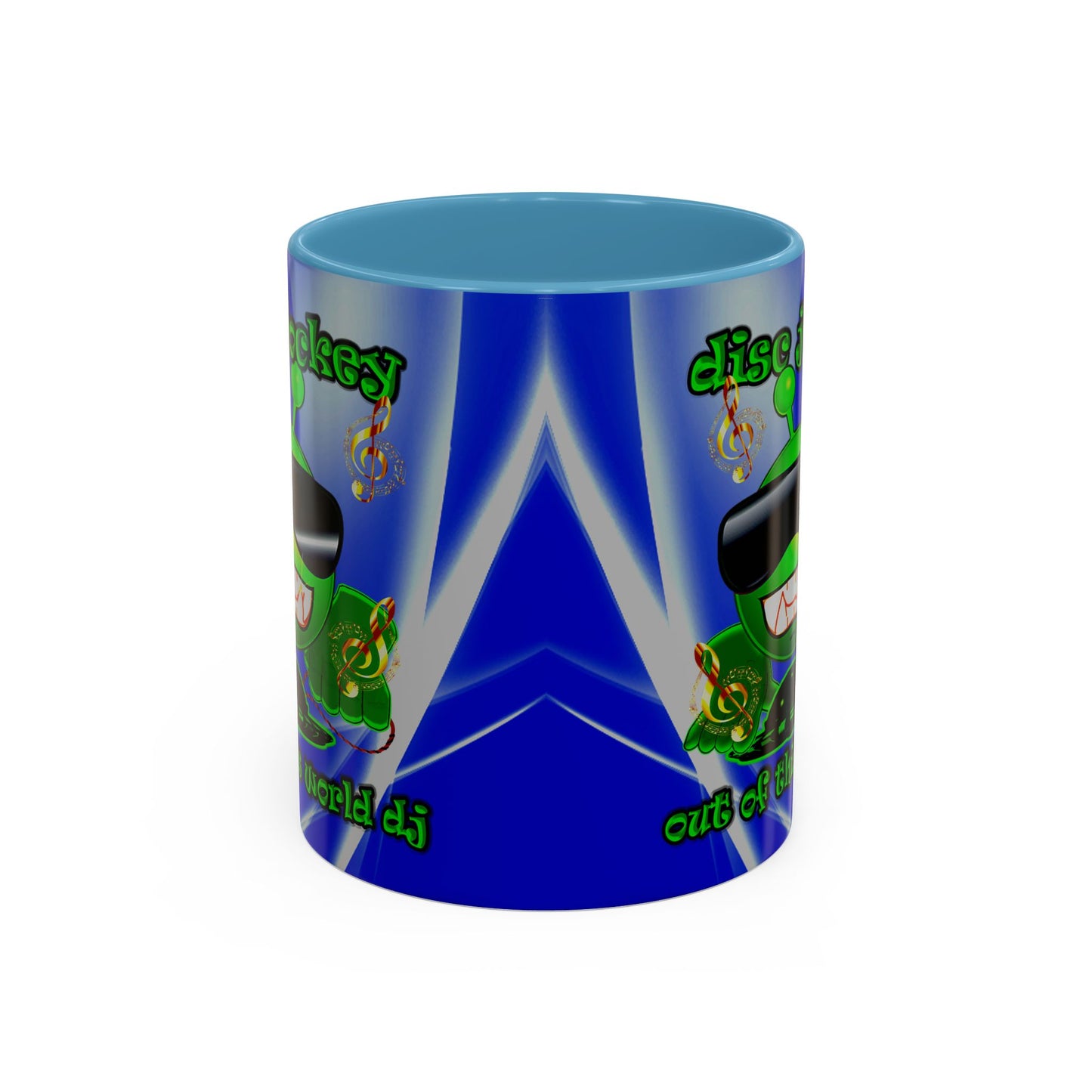 disc jockey - Accent Mug (blue-white wave)