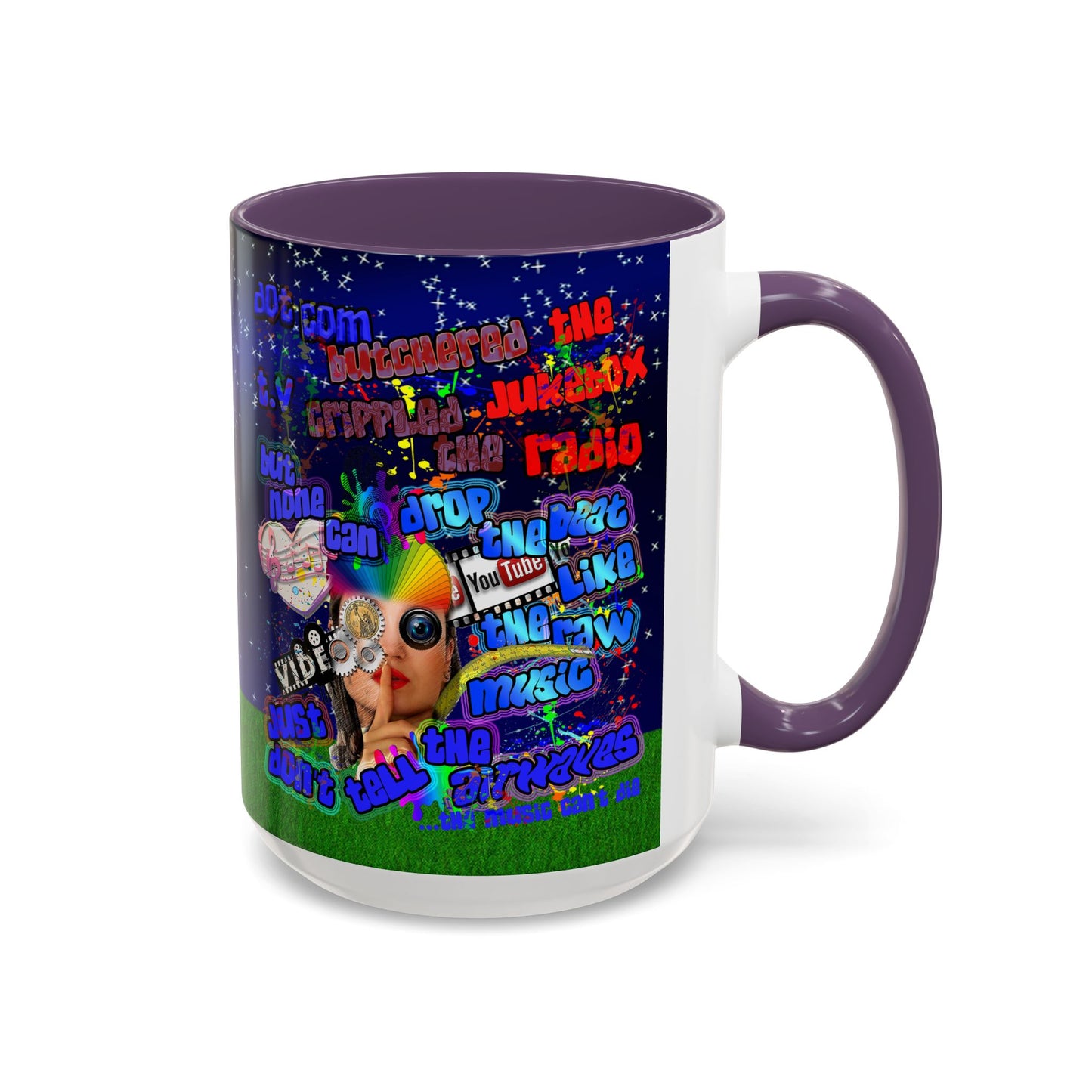 drop the beat - Accent Mug ('snoops' background)