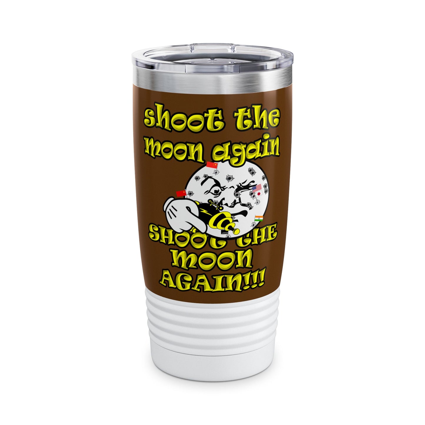 shoot the moon again - Ringneck Tumbler, 20oz (brown)