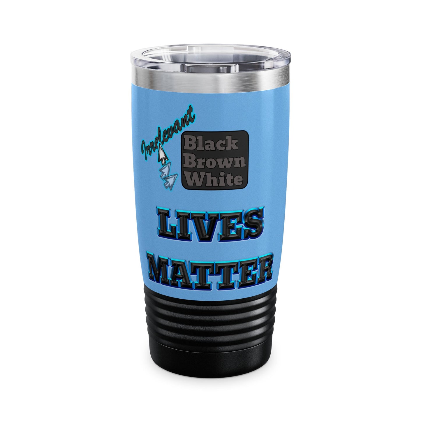 irrelevant - Ringneck Tumbler, 20oz (light blue)