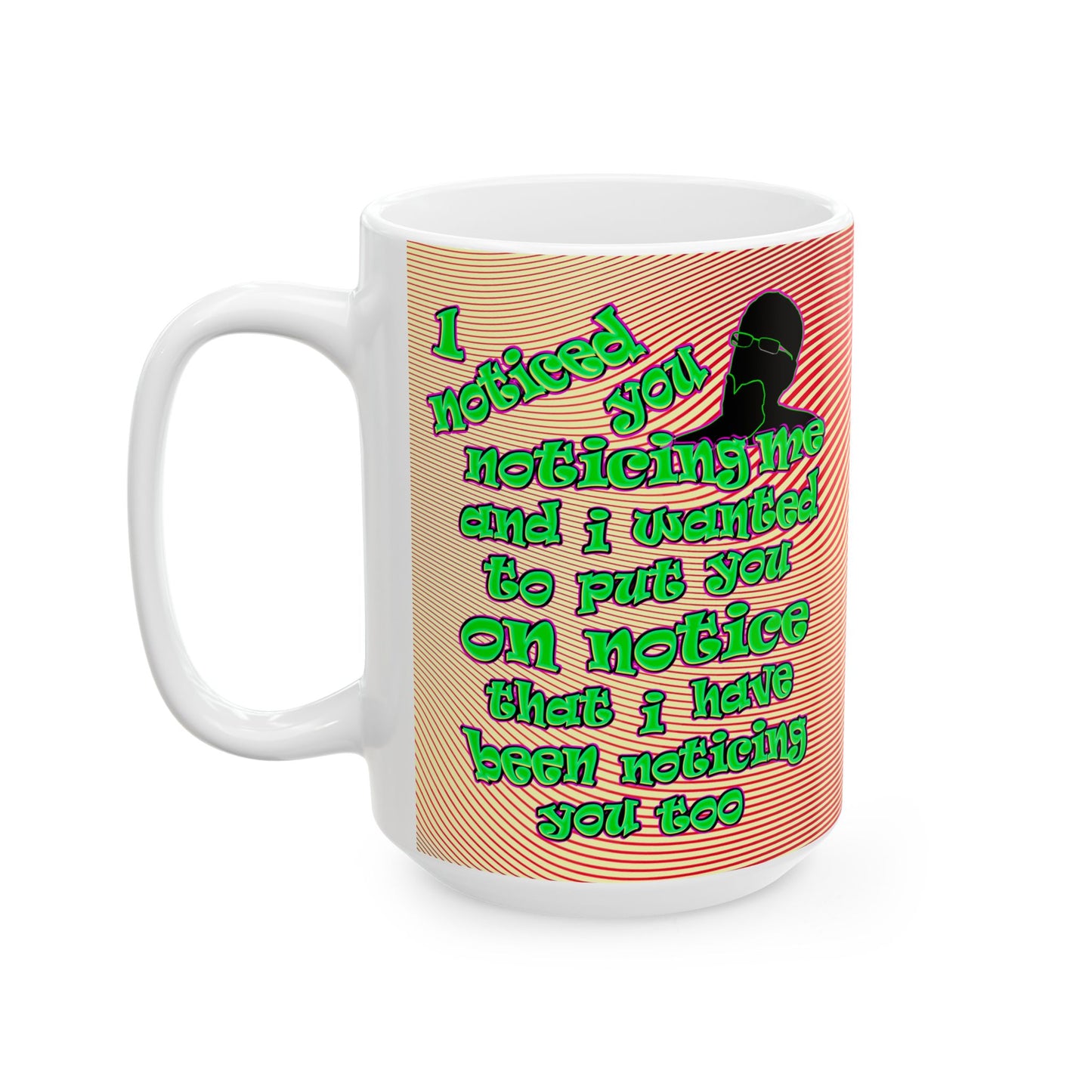 noticed you noticing - White Mug (yellow-orange wave)