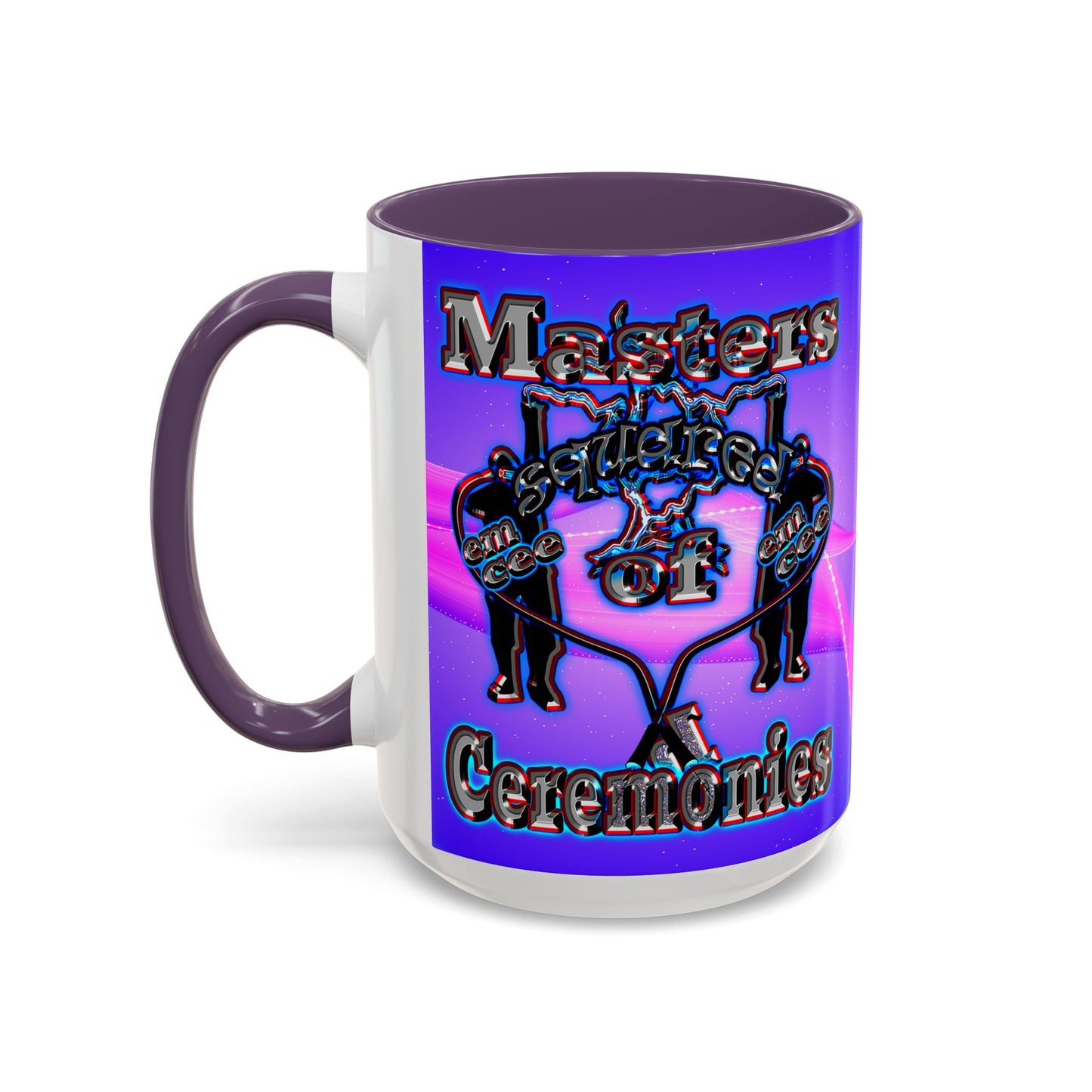 em cee squared - Accent Mug (purple-pink wave)