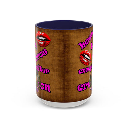hoes b4 bros - Accent Mug (brown papyrus)