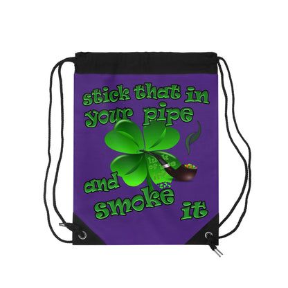 celtics logo - Drawstring Bag (purple)