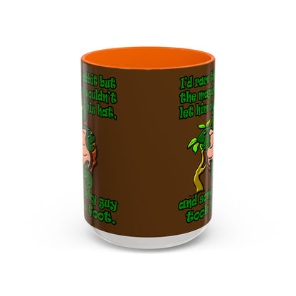 turtle race - Accent Mug (brown)