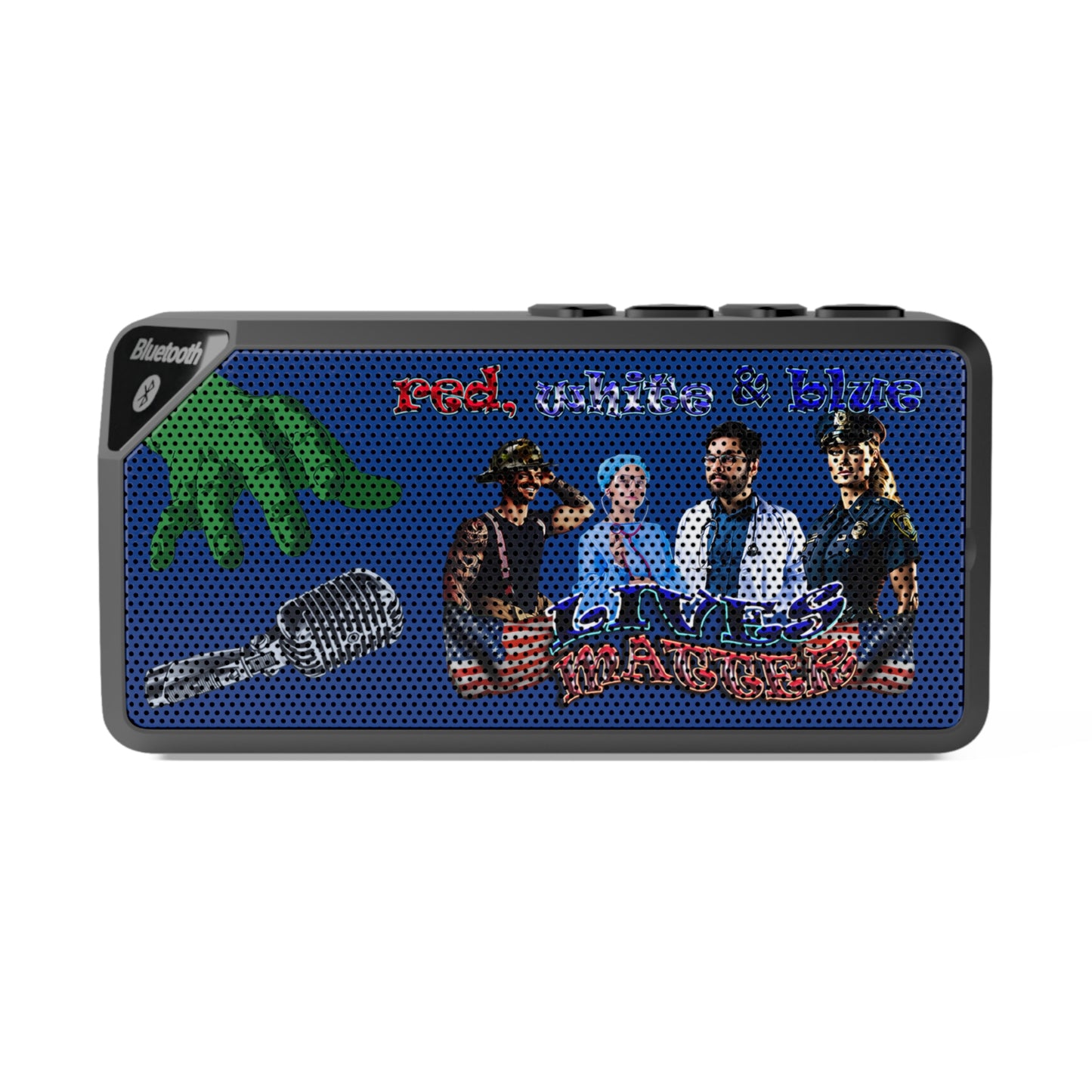 rw&b lives matter - Jabba Bluetooth Speaker (dark blue)