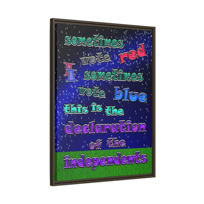 declaration of the independents - framed canvas art ('snoops' background)