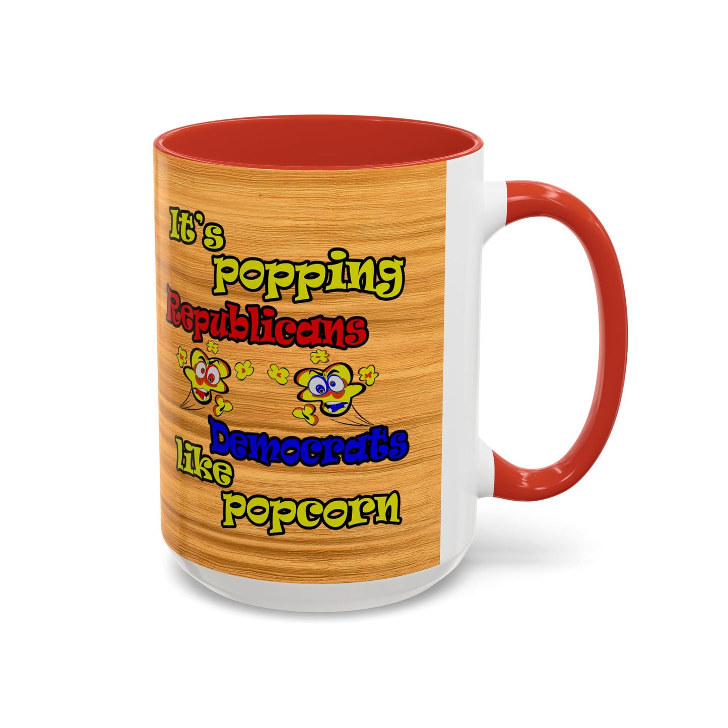 popping like popcorn - Accent Mug (butterscotch wood finish)