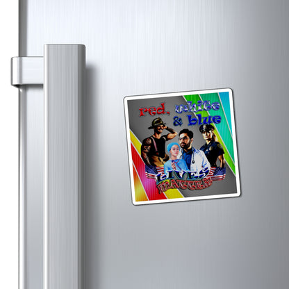 rw&b lives matter - Magnets - (rainbow split)