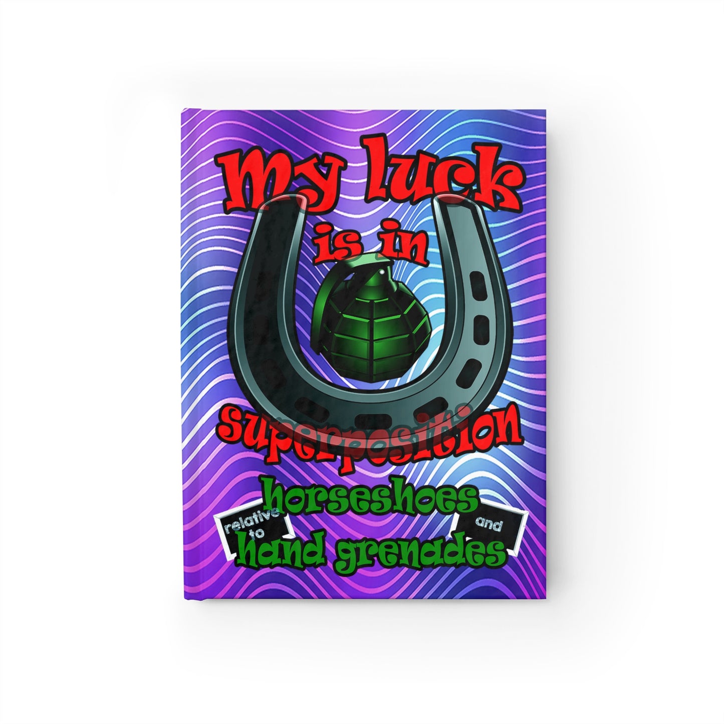 my luck - journal-lined (purple wave)