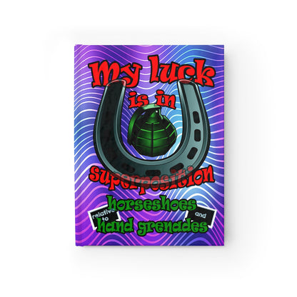 my luck - journal-lined (purple wave)