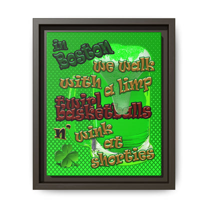 celtics logo - framed canvas art (logo green)