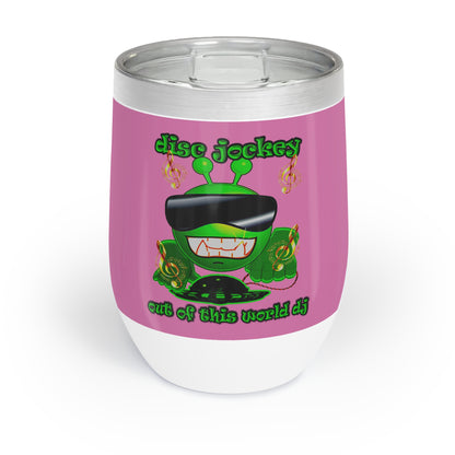 disc jockey - Chill Wine Tumbler (light pink)