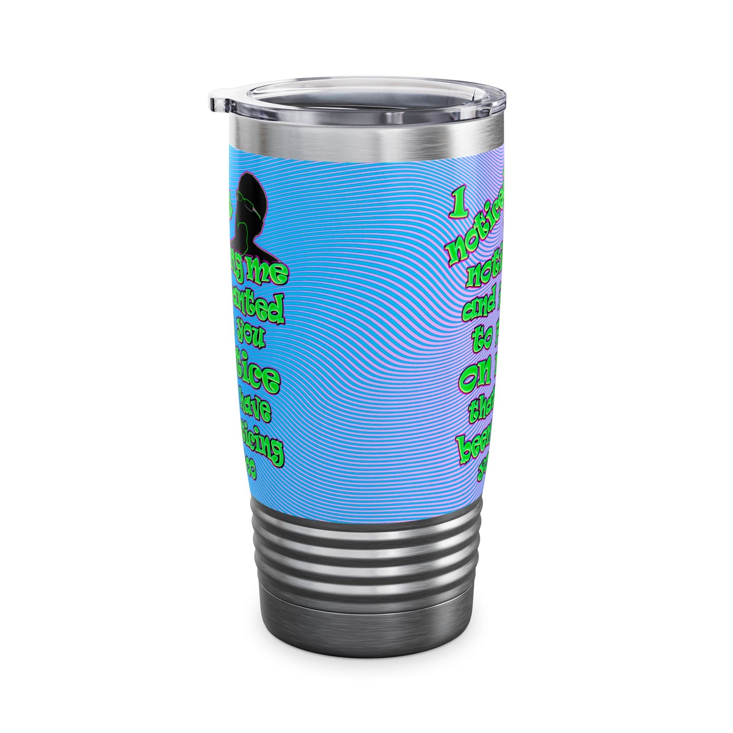 noticed you noticing - Ringneck Tumbler, 20oz (light blue-purple wave)