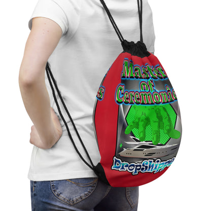 logo - Drawstring Bag (dark red)
