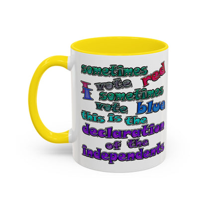 declaration of the independents - Accent Mug (white)