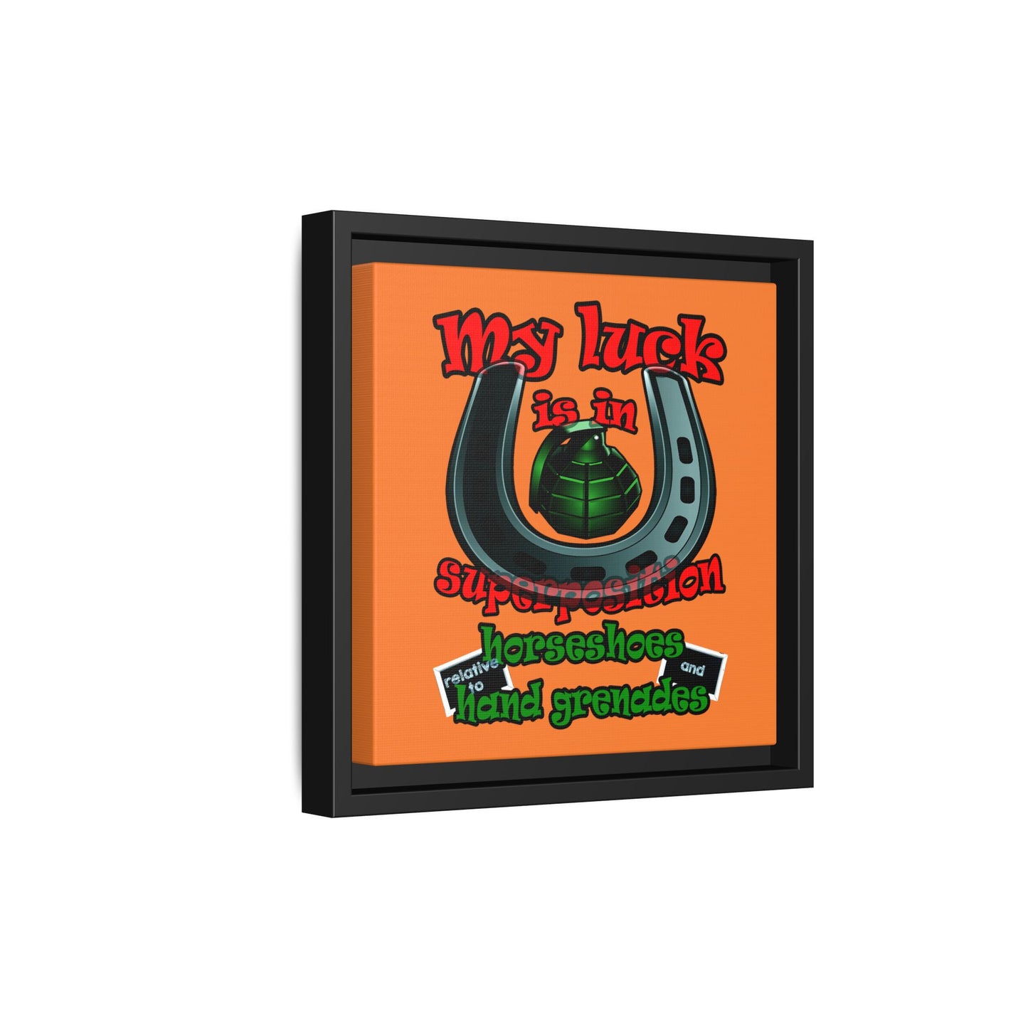 my luck - framed canvas art (crusta)