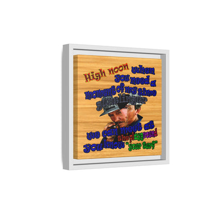 high noon - framed canvas art (butterscotch wood finish)