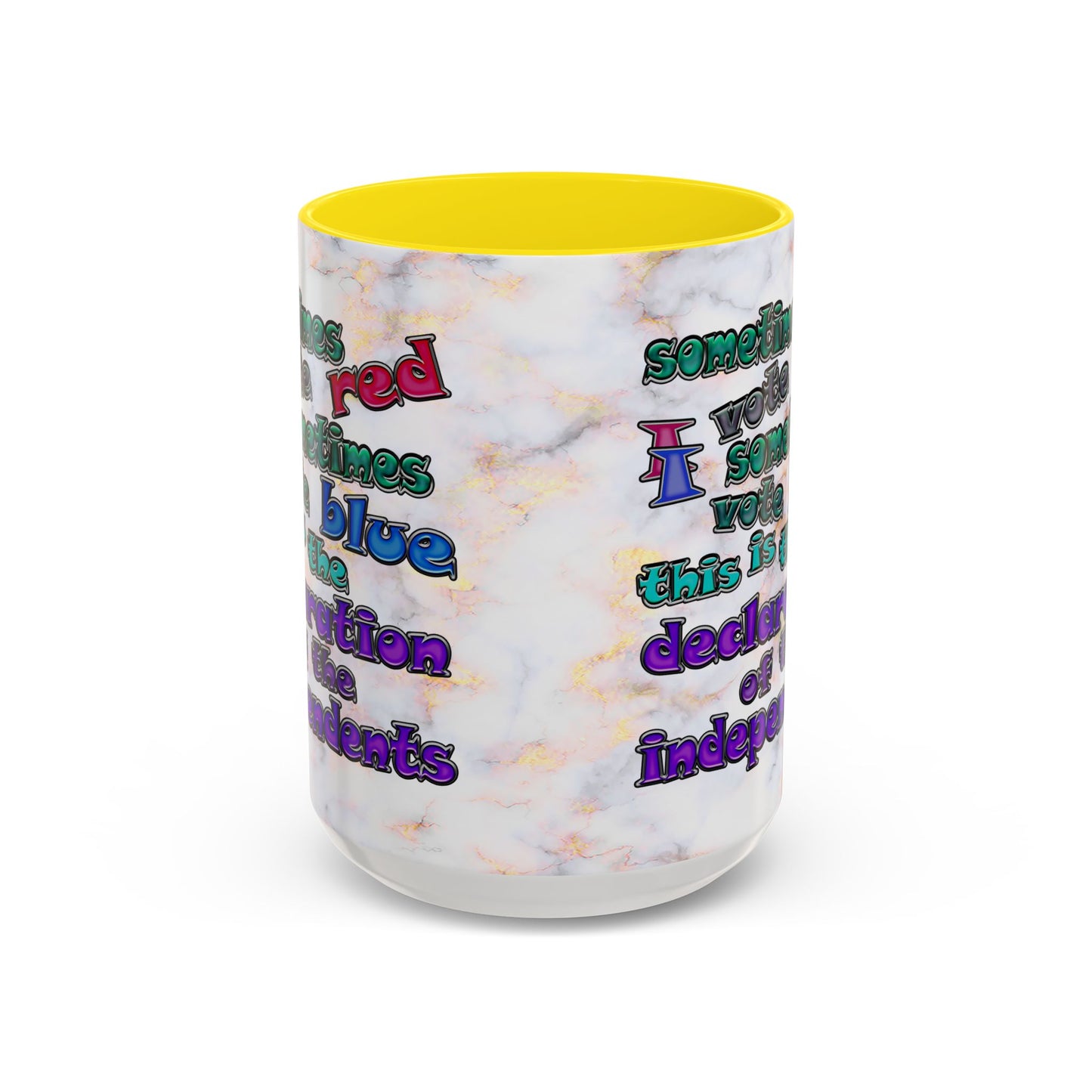 declaration of the independents - Accent Mug (white marble)