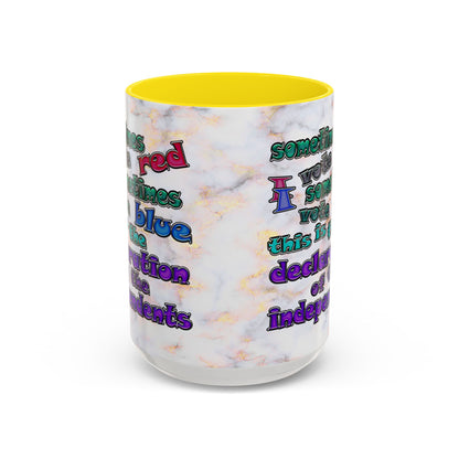 declaration of the independents - Accent Mug (white marble)
