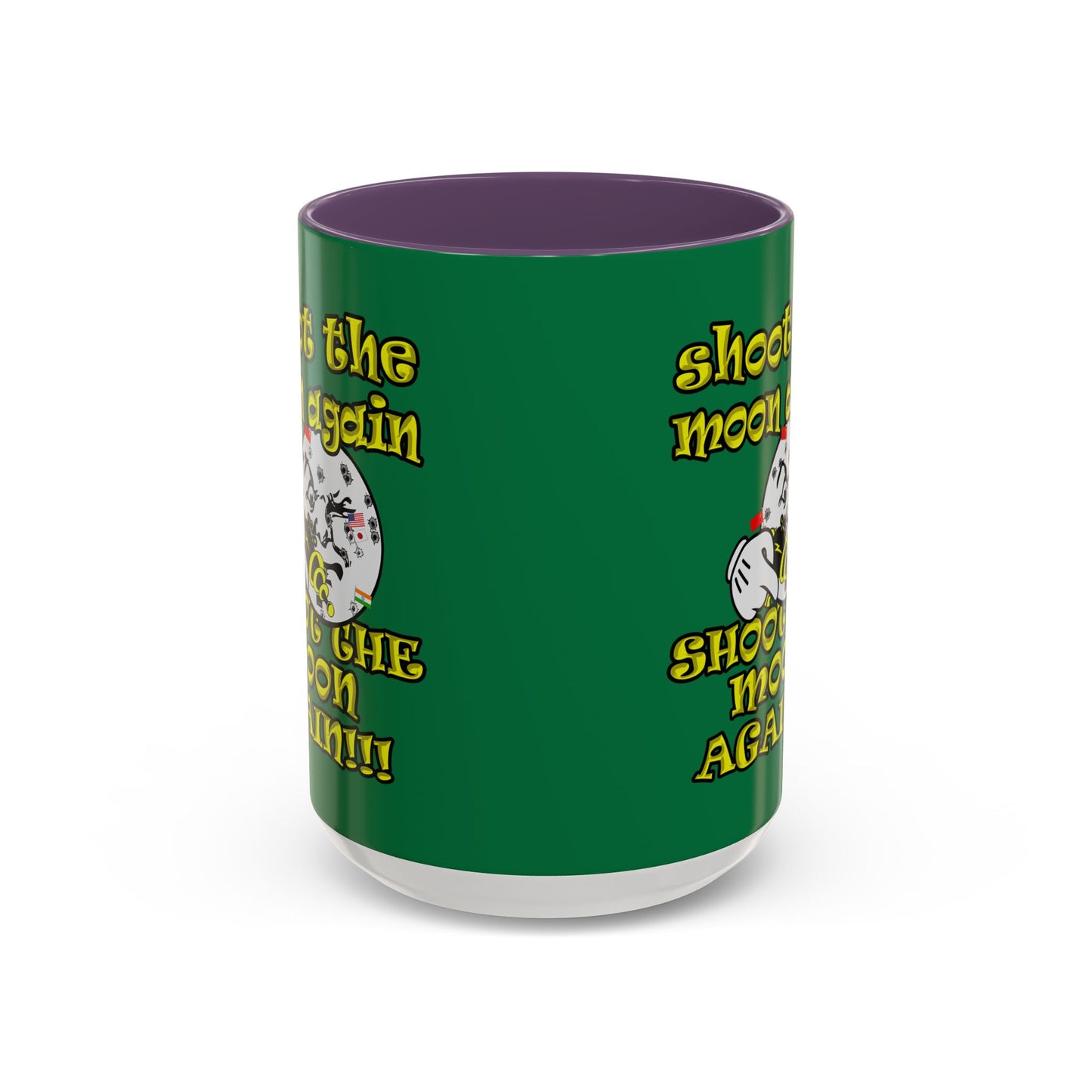 shoot the moon again - Accent Mug (dark green)
