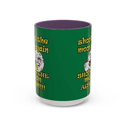 shoot the moon again - Accent Mug (dark green)
