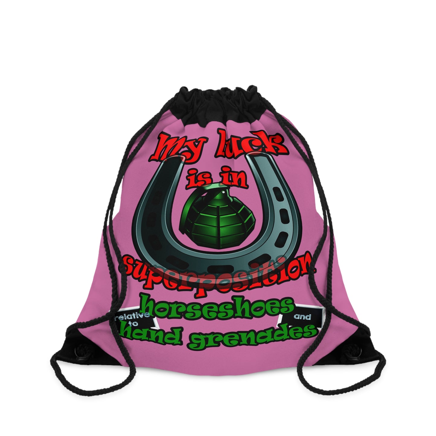 my luck - Drawstring Bag (light pink)
